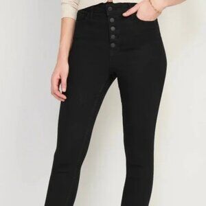 Old Navy - Black Extra High Rise Rockstar Super Skinny Secret-Smooth Pockets